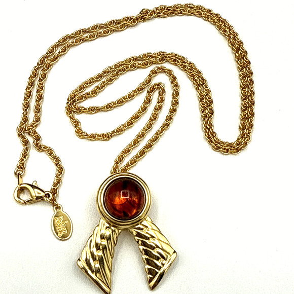 Joan Rivers Jewelry - Vintage Joan Rivers Necklace 28 in Red Faux Dragons Breath Gold Tone Rope Chain